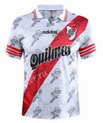 96-97  Retro Version CA River Plate Home White Thailand Soccer Jersey AAA-SL