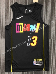 21-22 City Edition  NBA Miami Heat Black  #13 Jersey-311