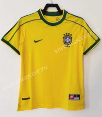 1998 Retro Brazil Home Yellow Thailand Soccer Jersey AAA-811