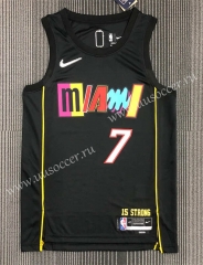 21-22 City Edition  NBA Miami Heat Black  #7 Jersey-311