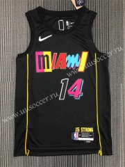 21-22 City Edition  NBA Miami Heat Black  #14 Jersey-311