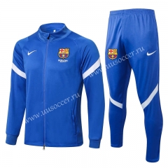 2021-2022 Barcelona Cai Blue Thailand Jacket Uniform-815