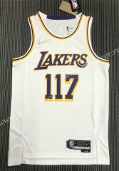 X-BOX joint name 75th Anniversary  NBA Lakers White #117 Jersey-311