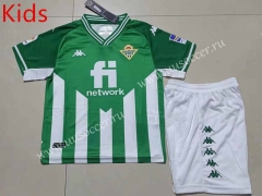 2021-2022 Real Betis Home White &Green  kids Soccer Uniform-507