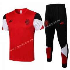 2021-2022 AC Milan Red Thailand Short-sleeved Tracksuit-815