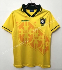 1994 Retro Brazil Home Yellow Thailand Soccer Jersey AAA-811
