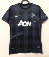 13-14 Retro Version Manchester United  Away Black Thailand Soccer Jersey AAA-811