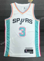 21-22 City Version NBA San Antonio Spurs White #3 Jersey-311
