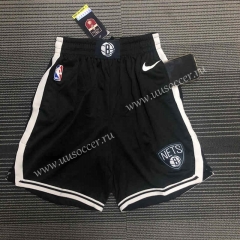2021-22 Brooklyn Nets Black NBA Shorts-CS