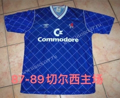 87-89 Retro Version Home Blue  Thailand Soccer Jersey AAA-512