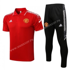 2021-2022 Manchester United Home Red Thailand Polo Uniform-815