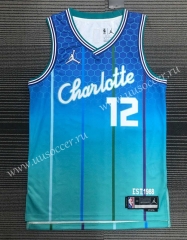 21-22 City Version NBA Charlotte Hornets Blue #12 Jersey-311