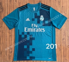 17-18 Retro Version Real Madrid 2nd Away Blue Thailand Soccer Jersey AAA-SL