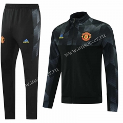 Christmas two-tone 2021-2022 Manchester United  Black  Thailand Soccer Jacket Uniform-LH