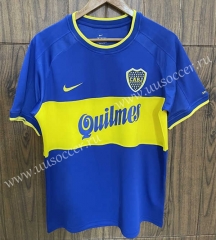 Retro Version1999 Boca Juniors Home Blue & Yellow Thailand Soccer Jersey-SL