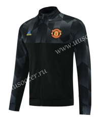 Christmas two-tone 2021-2022 Manchester United  Black  Thailand Soccer Jacket -LH
