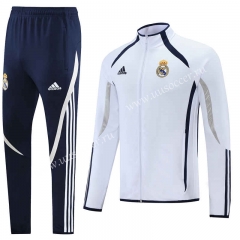 Commemorative Edition 2021-2022 Real Madrid White Soccer Jacket Uniform-LH