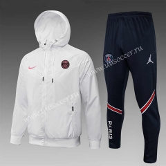2021-2022 Nike Paris SG White Trench Coats uniform With Hat-815