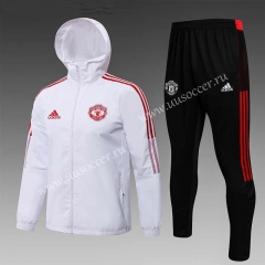 2021-2022 Manchester United White Wind Coat With Hat-815