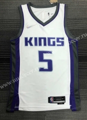21-22 NBA Sacramentos Kings White  #5 Jersey-311