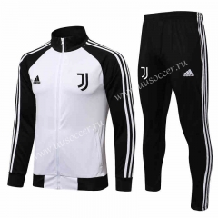 2021-22 Juventus FC White Black sleeves Thailand Soccer Jacket Uniform-815
