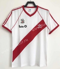 1986  Retro Version CA River Plate Home White Thailand Soccer Jersey AAA-811