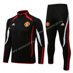 2021-2022 Manchester United  Black  Thailand Soccer Jacket Uniform-815