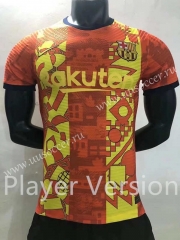 Player Version special edition 2021-2022 Barcelona Yellow&Orange  Thailand Soccer Jersey AAA-2016