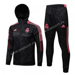 2021-2022 Real Madrid Black Soccer Jacket Uniform-815