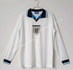 1996 Retro Version England Home White LS Thailand Soccer Jersey AAA-c1046