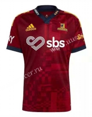 2022 Highlanders Away Red  Rugby Jersey