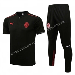 2021-2022 AC Milan Black Thailand Polo Uniform-815