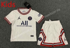 2021-2022 Paris SG 3rd Away White kids Soccer Uniform-GB
