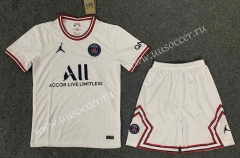 2021-2022 Paris SG 3rd Away White Soccer Uniform-GB
