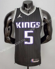 2022 CIty Version NBA Sacramentos Kings Black  #5 Jersey-SN