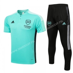 2021-2022 Arsenal Green Thailand Soccer Polo Uniform-815