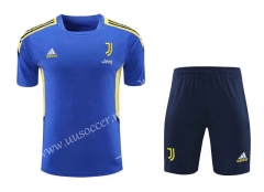 21-22 Juventus Blue Thailand Soccer Training Uniform-418