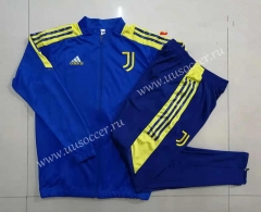 2021-22 Juventus FC Blue Thailand Soccer Jacket Uniform-815
