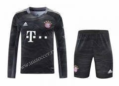 2021-2022 Bayern München Goalkeeper Black LS Thailand Soccer Uniform-418