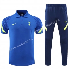 2021-22 Tottenham Hotspur Royal Blue Thailand Polo Uniform-CS