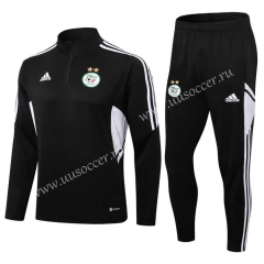 22-23 Algeria Black Thailand Soccer Tracksuit Uniform-411