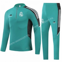 (s-3xl)2021-2022 Real Madrid Green  Thailand Tracksuit Uniform-GDP