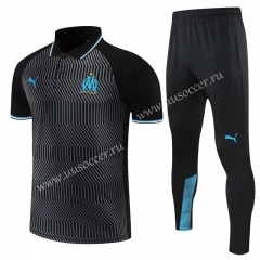 2021-22 Olympique de Marseille Black Thailand Polo Uniform-CS