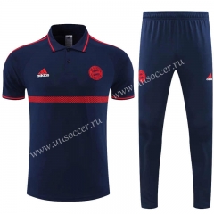 2021-22 Bayern München Blue Thailand Polo Uniform-CS