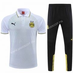 2021-2022 Borussia Dortmund White Thailand Polo Uniform-CS