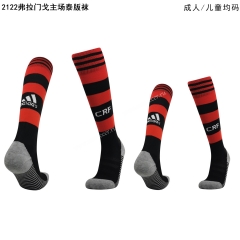 21-22 CR Flamengo Home Red & Black kids Thailand Soccer Socks