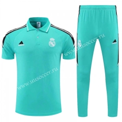2021-2022 Real Madrid Light Green  Thailand Polo Uniform-CS