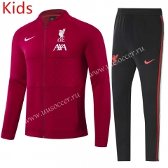 2021-2022 Liverpool Dark Red Kids/Youth Soccer Jacket Uniform-GDP