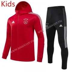 21-22  Ajax Red Kids/Youth Jacket Uniform With Hat-GDP