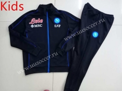 2021-2022 Napoli Black  Thailand kids Soccer Jacket Uniform-GDP
